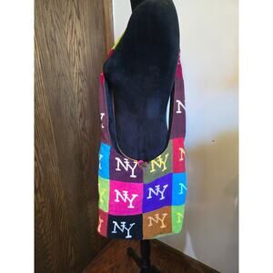 Vintage Nepal Street Style Indie Hobo NY Muticolored Patchwork Crossbody Bag